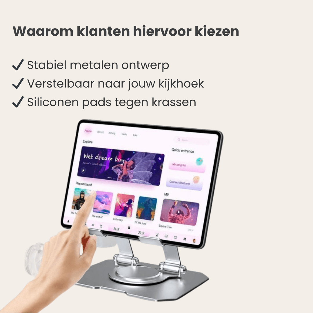Universele Tablethouder 360°