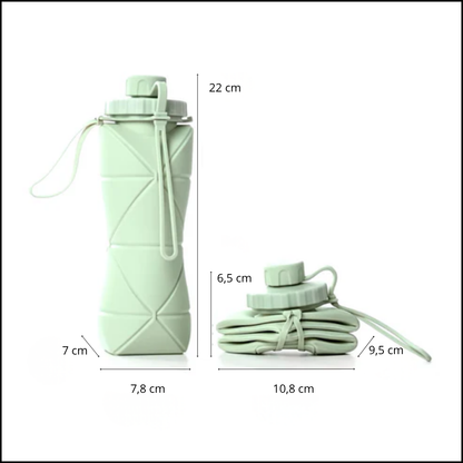 Opvouwbare drinkfles die geen ruimte inneemt