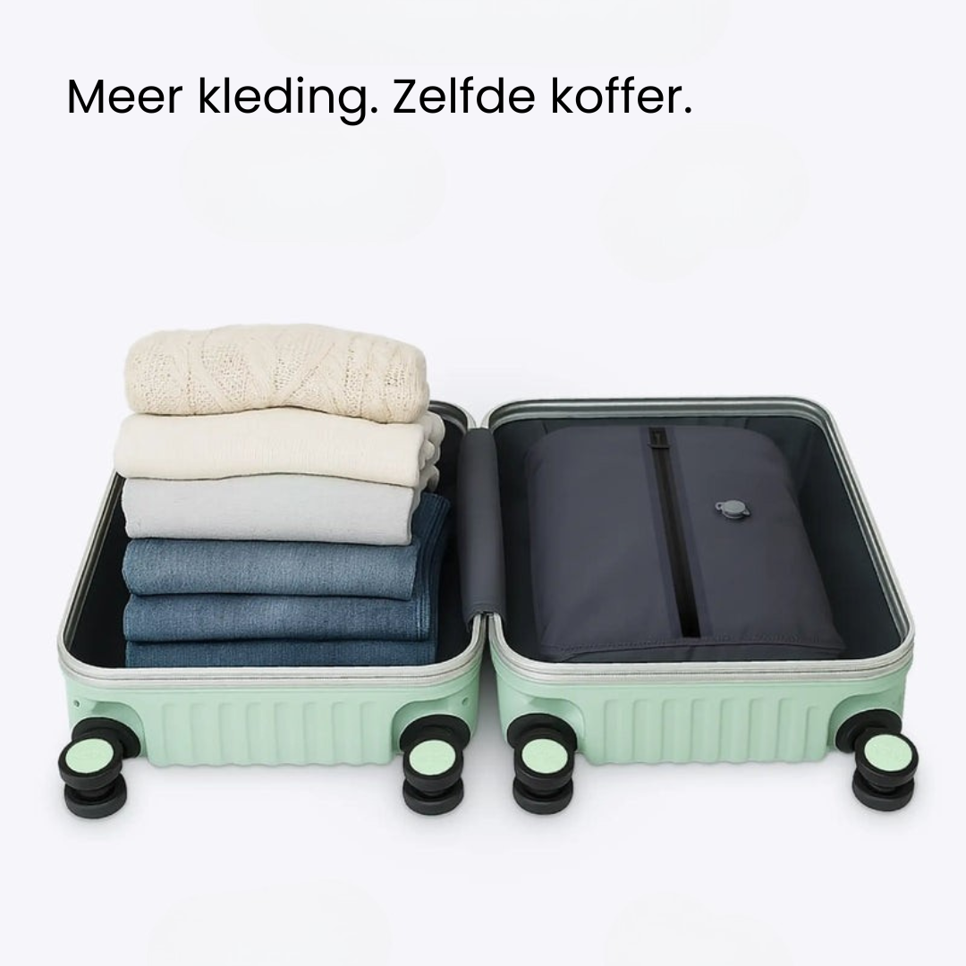Neem meer kleding mee in dezelfde koffer.