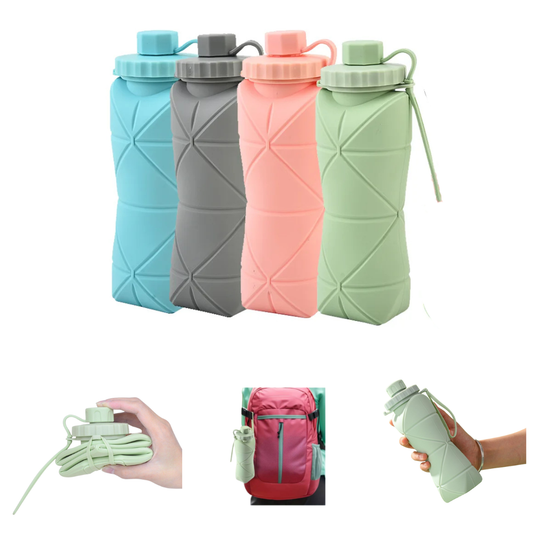 Opvouwbare drinkfles die geen ruimte inneemt