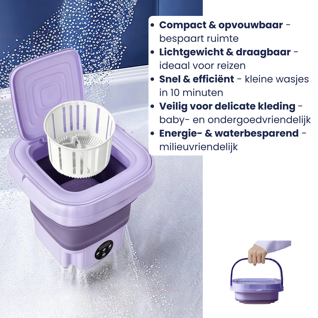 Draagbare Mini Wasmachine 8L - Ideaal voor studenten en reizen